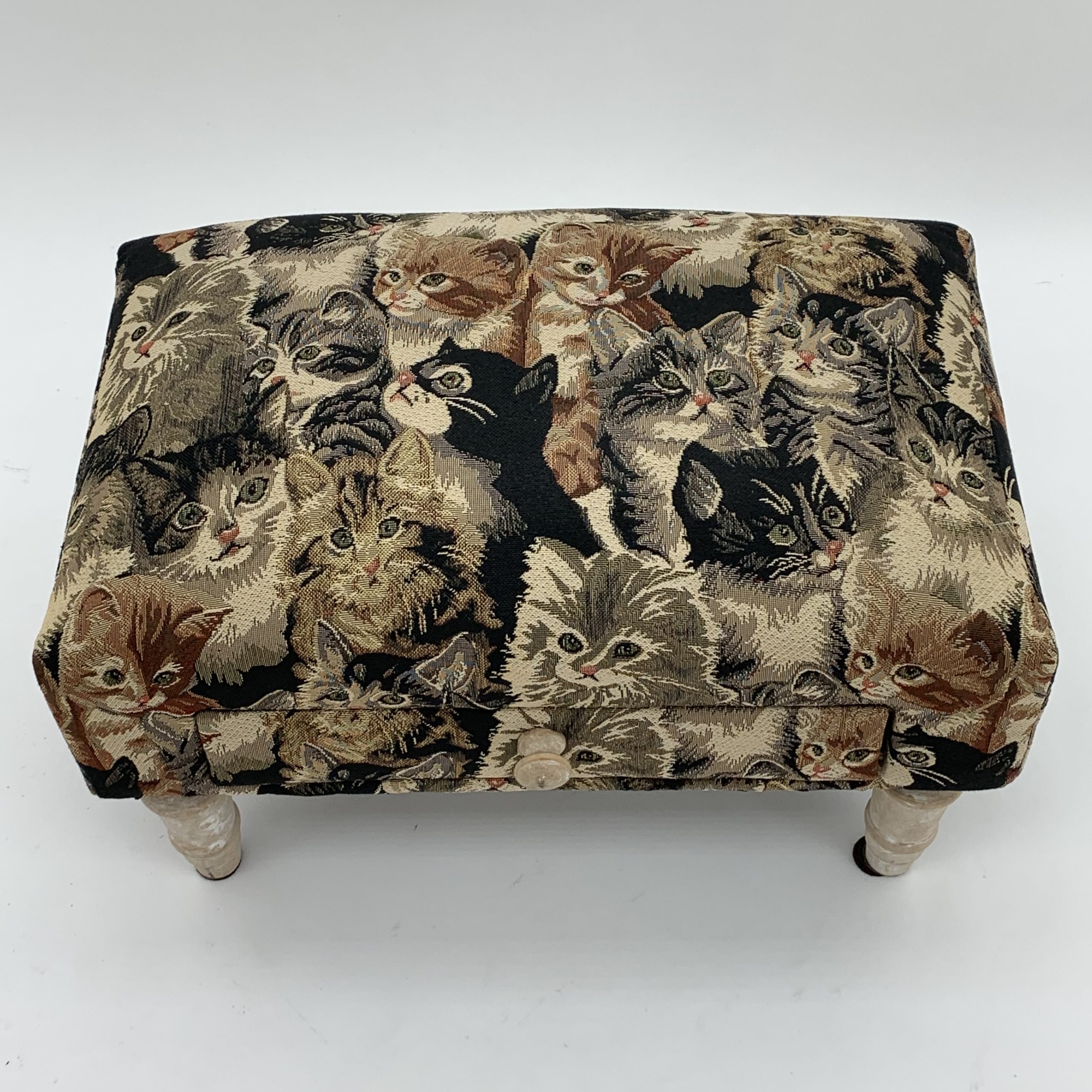 CAT FOOTSTOOL WITH DRAWER